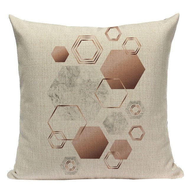 18?? Pink Nordic Geometric Elements Throw Pillow Cover - Image 8