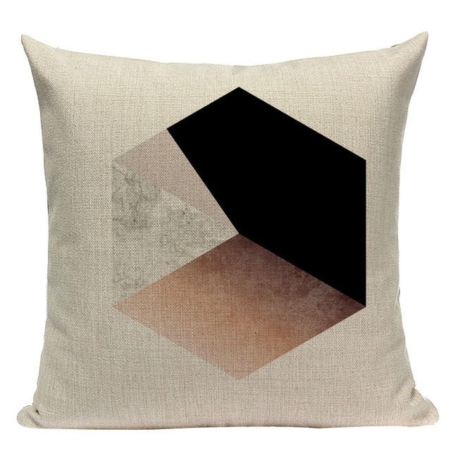 18?? Pink Nordic Geometric Elements Throw Pillow Cover - Image 13