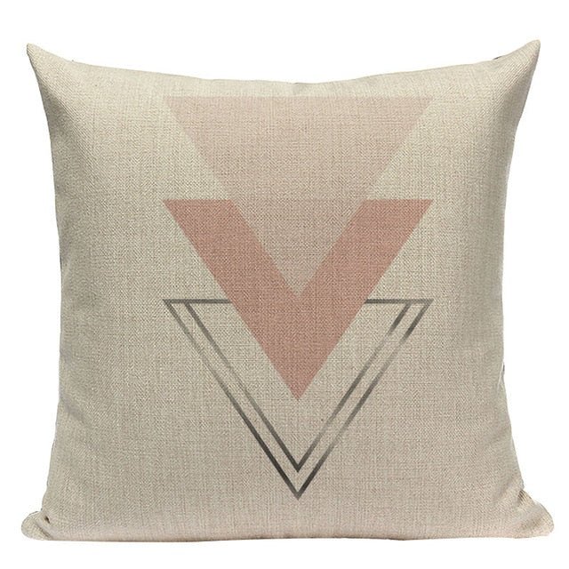18?? Pink Nordic Geometric Elements Throw Pillow Cover - Image 25