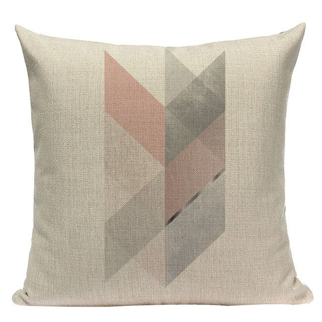 18?? Pink Nordic Geometric Elements Throw Pillow Cover - Image 22