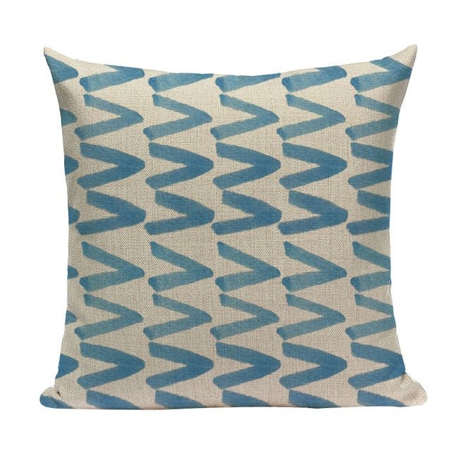 18?? Blue Abstract Watercolor Pattern Throw Pillow Cover - Image 28