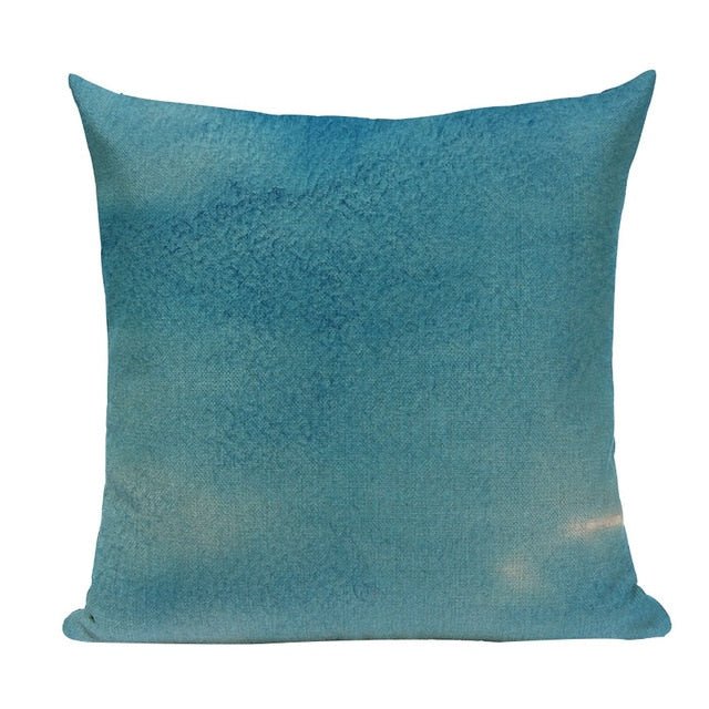 18?? Blue Abstract Watercolor Pattern Throw Pillow Cover - Image 15