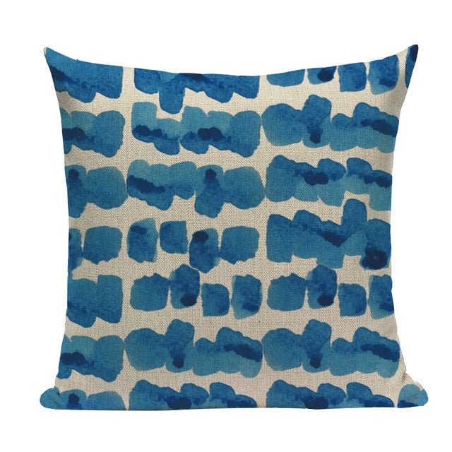18?? Blue Abstract Watercolor Pattern Throw Pillow Cover - Image 25