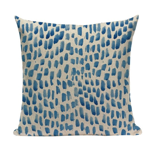 18?? Blue Abstract Watercolor Pattern Throw Pillow Cover - Image 18