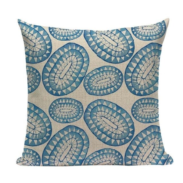 18?? Blue Abstract Watercolor Pattern Throw Pillow Cover - Image 26