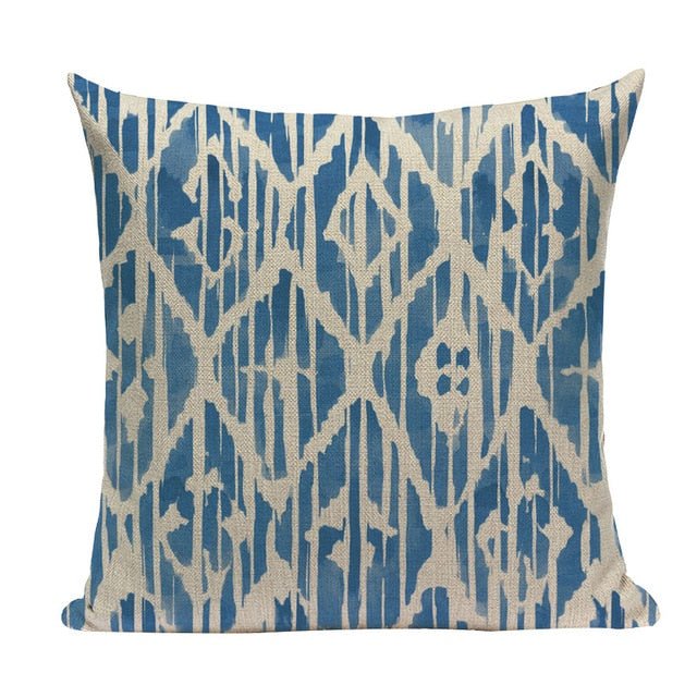 18?? Blue Abstract Watercolor Pattern Throw Pillow Cover - Image 17