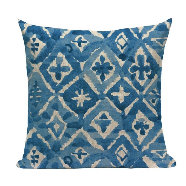 18?? Blue Abstract Watercolor Pattern Throw Pillow Cover - Image 20