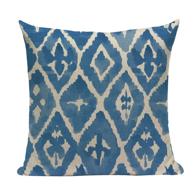 18?? Blue Abstract Watercolor Pattern Throw Pillow Cover - Image 11