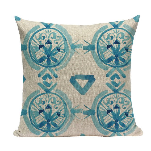 18?? Blue Abstract Watercolor Pattern Throw Pillow Cover - Image 13