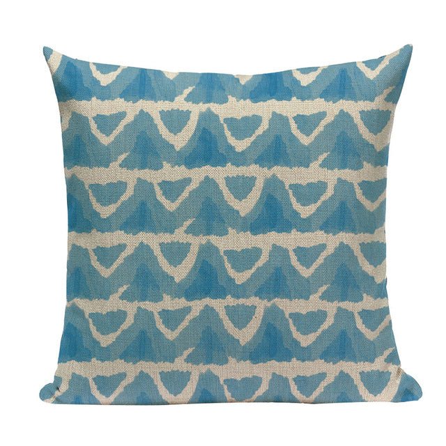 18?? Blue Abstract Watercolor Pattern Throw Pillow Cover - Image 6