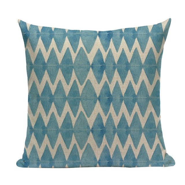 18?? Blue Abstract Watercolor Pattern Throw Pillow Cover - Image 24