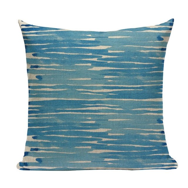 18?? Blue Abstract Watercolor Pattern Throw Pillow Cover - Image 9