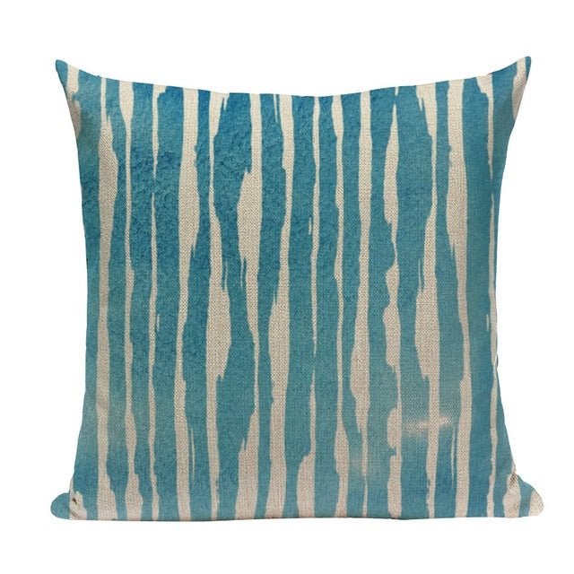 18?? Blue Abstract Watercolor Pattern Throw Pillow Cover - Image 23