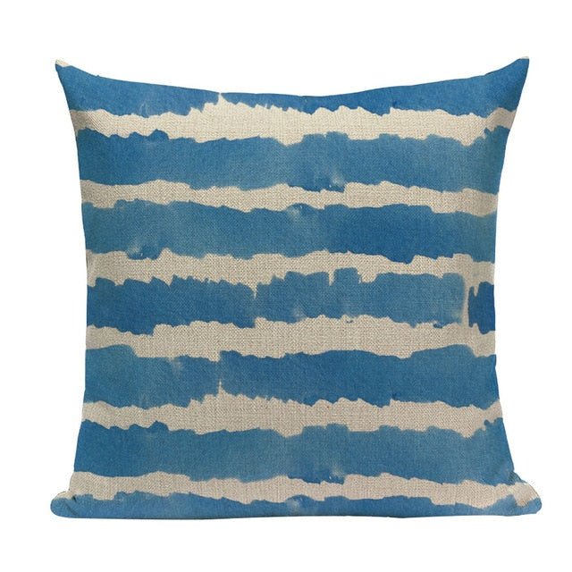 18?? Blue Abstract Watercolor Pattern Throw Pillow Cover - Image 19