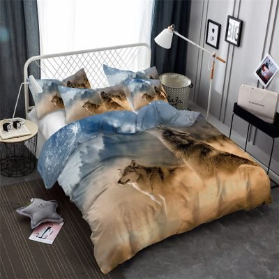 2/3-Piece Howling Wolf Breath Duvet Cover Bedding Set