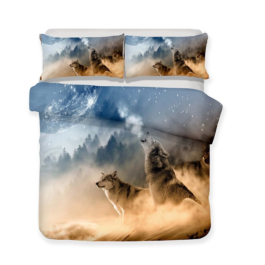 2/3-Piece Howling Wolf Breath Duvet Cover Bedding Set - Image 2