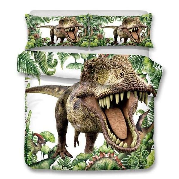 2/3-Piece Kids Hungry T-Rex Dinosaur Duvet Cover Set - Image 2