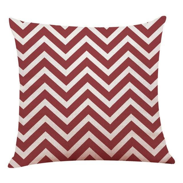 18?? Red Geometric Pattern Throw Pillow Cover - Image 6