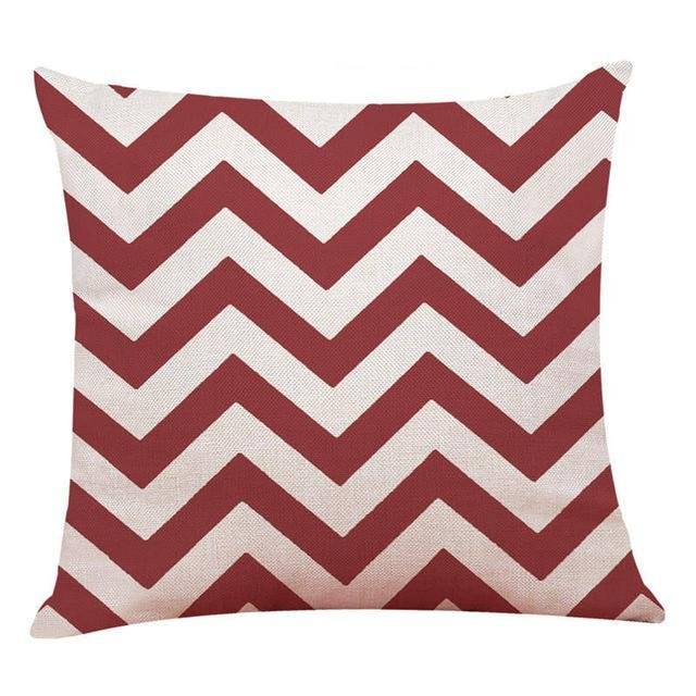 18?? Red Geometric Pattern Throw Pillow Cover - Image 12