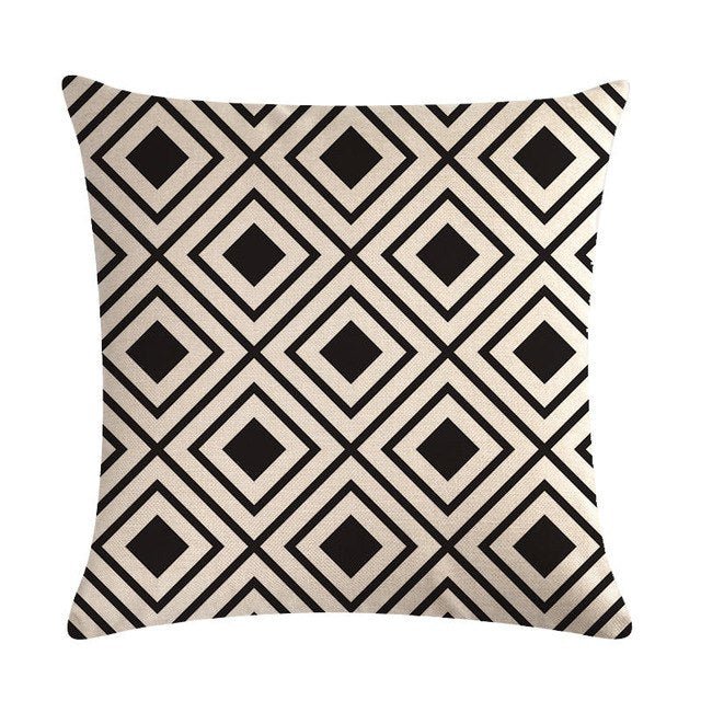 18?? Black / Gold Geometric Line Pattern Throw Pillow Cover - Image 15