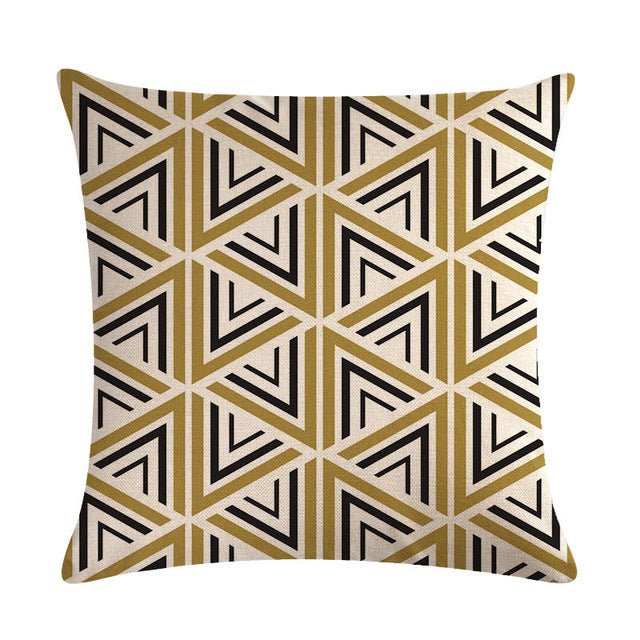 18?? Black / Gold Geometric Line Pattern Throw Pillow Cover - Image 22