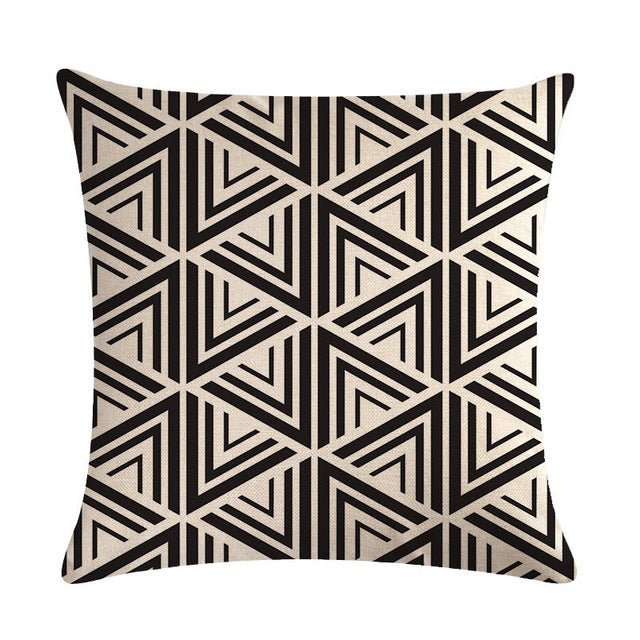 18?? Black / Gold Geometric Line Pattern Throw Pillow Cover - Image 11
