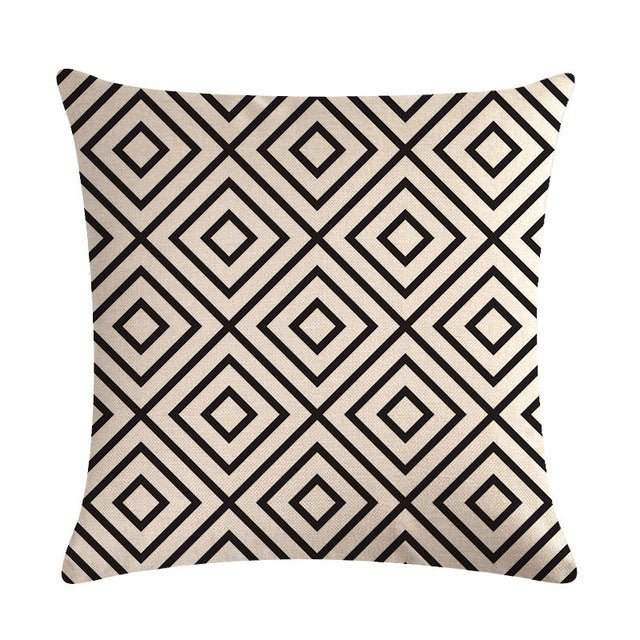 18?? Black / Gold Geometric Line Pattern Throw Pillow Cover - Image 12