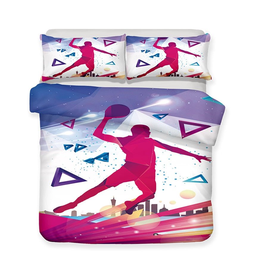 2/3-Piece Retro Basketball Jam Duvet Cover Bedding Set - Image 2